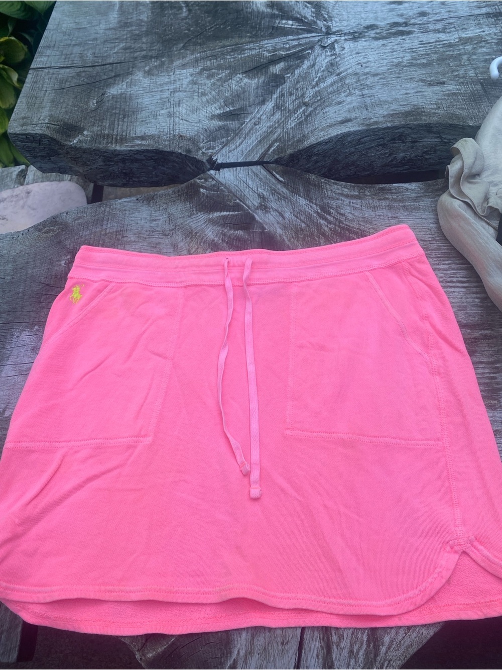 Polo Ralph Lauren Neon Pink Terry Sweatshirt with Purple Label